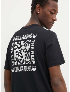 Памучна тениска Billabong x Coral Gardeners в черно с принт ABYZT02341