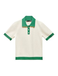 MANGO Пуловер 'Tommy' бежово / зелено
