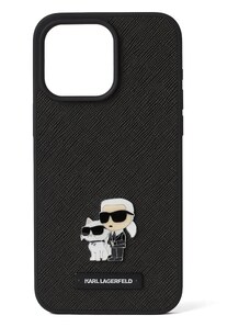 Karl Lagerfeld Калъф за смартфон светлобежово / черно / мръсно бяло