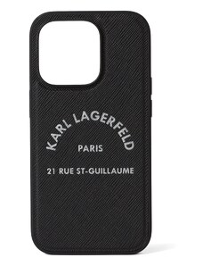 Karl Lagerfeld Калъф за смартфон черно / бяло