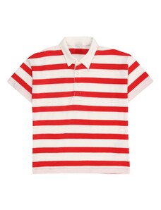 Lindex Тениска 'Rugger' червено / бяло