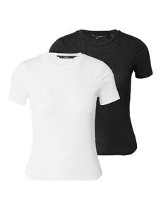VERO MODA Тениска 'JILL' черно / бяло
