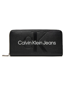 Голям дамски портфейл Calvin Klein Jeans K60K607634 Черен