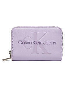 Малък дамски портфейл Calvin Klein Jeans Zip Around Mono K60K612255 Виолетов