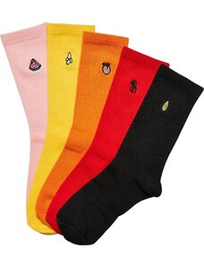 Urban Classics Къси чорапи оранжево / бледорозово / червено / черно