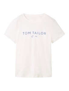 TOM TAILOR Тениска синьо / бяло