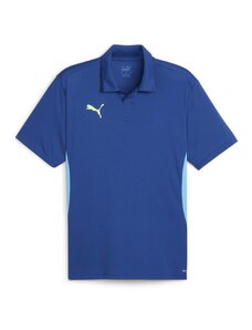 PUMA Функционална тениска 'Individual Padel' аквамарин / тъмносиньо / бяло