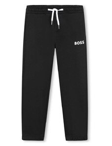 Детски спортен панталон BOSS в черно с изчистен дизайн