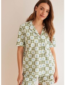 Памучна пижама women'secret Miffy в зелено от памук 3137646