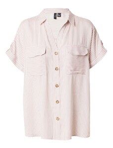 VERO MODA Блуза 'VMBumpy' пепел от рози / мръсно бяло