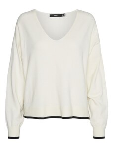 VERO MODA Пуловер 'Breeze' кремаво / черно