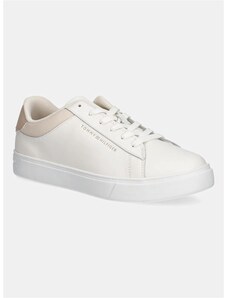 Кожени маратонки Tommy Hilfiger ESSENTIAL COURT SNEAKER в бежово FW0FW08320