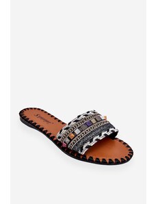 Boto Дамски украсени чехли Bellisa Black