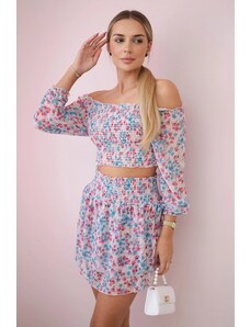 Kesi Set with powder pink flowers