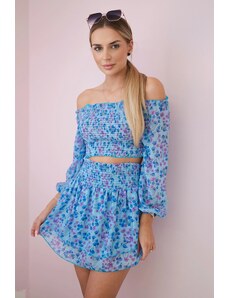 Kesi Set with blue flowers