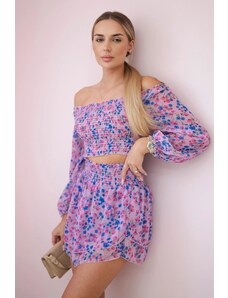 Kesi Set with purple flowers