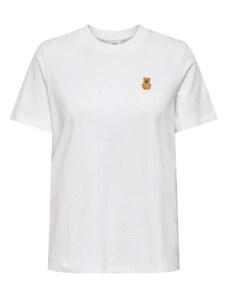 JDY Тениска 'JDYPISA' кафяво / мръсно бяло