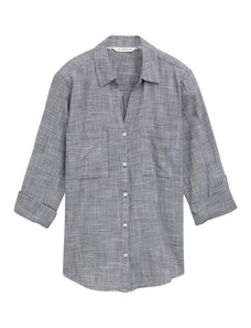 TOM TAILOR Блуза морскосиньо / бяло