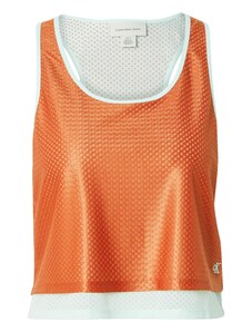 Calvin Klein Jeans Топ 'PRIDE' оранжево / бяло