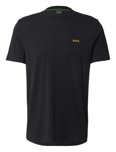 BOSS Тениска горчица / златистожълто / черно