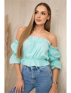 Kesi Mint blouse without shoulders