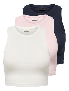 JDY Топ 'JDYLUCKY' морскосиньо / бледорозово / бяло