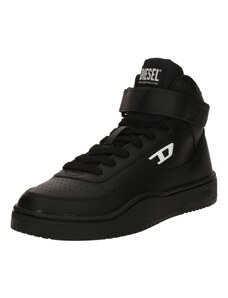 DIESEL Високи маратонки 'S-TRACKER-D' черно / бяло