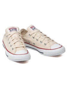 CONVERSE Ниски маратонки 'Chuck Tailor all Star' светлобежово / червено / черно / бяло