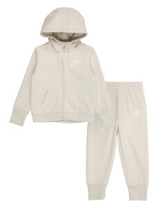 Nike Sportswear Облекло за бягане сиво-бежово / бяло