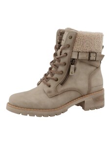 TOM TAILOR Ниски ботуши с връзки таупе сиво