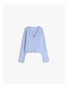 Bershka Пуловер светлосиньо