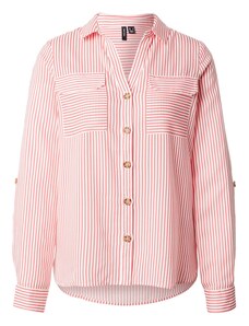 VERO MODA Блуза 'VMBumpy' корал / бяло