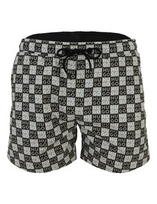 HUGO Шорти за плуване 'AARON' маслина / черно / бяло