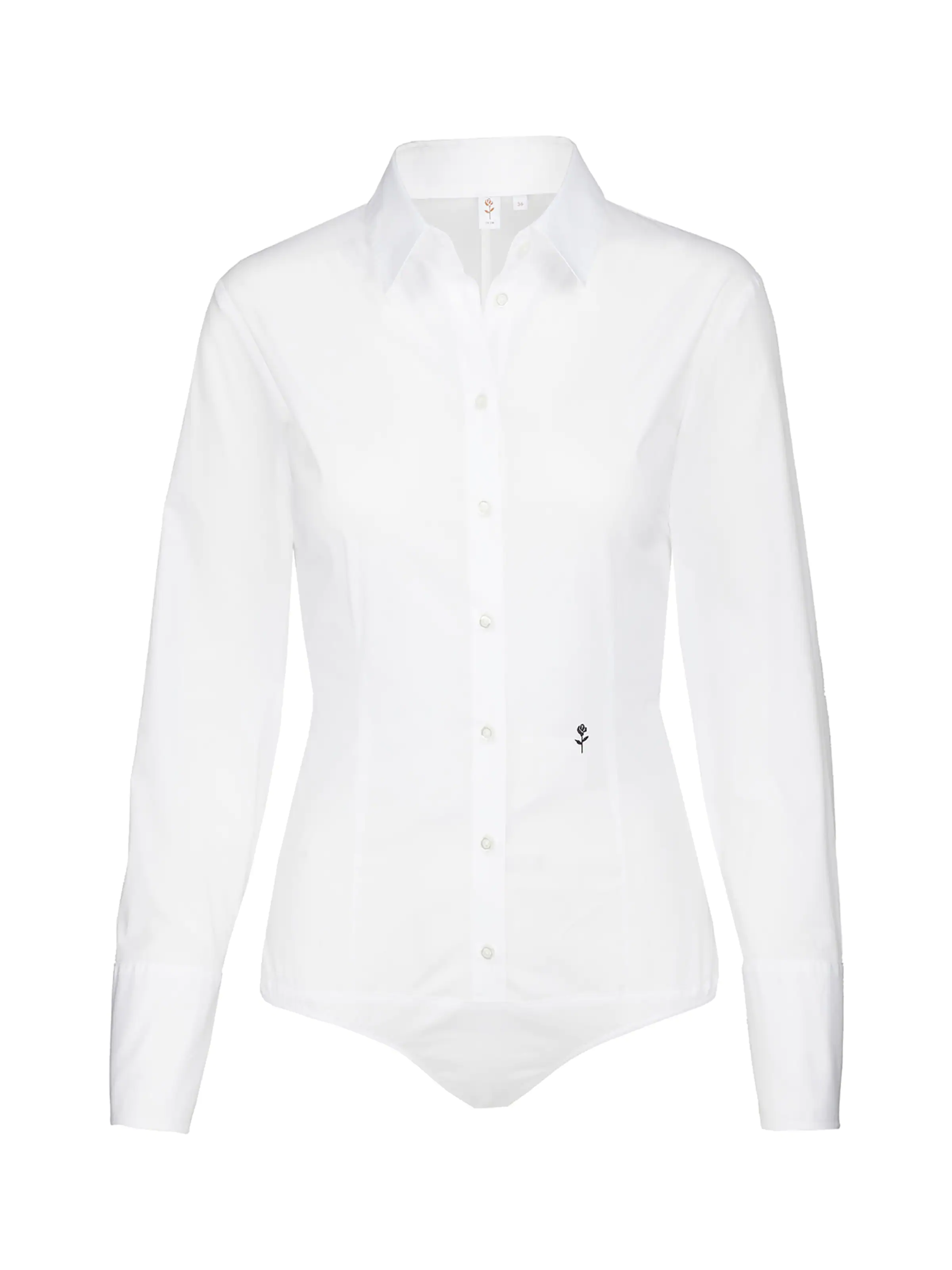 SEIDENSTICKER Блуза боди черно / бяло