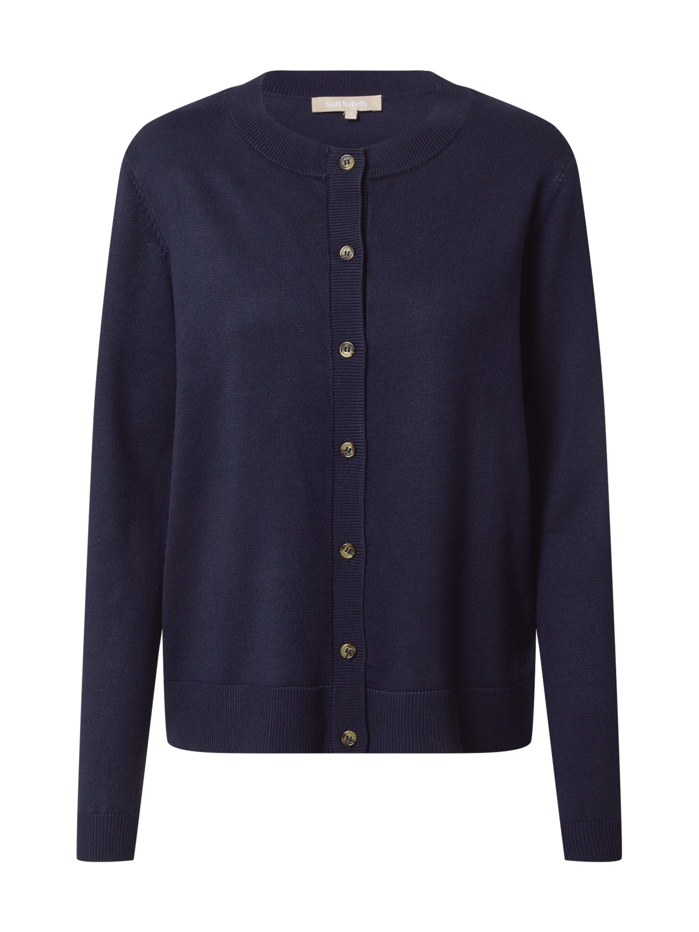 Soft Rebels Плетена жилетка 'Marla' нощно синьо