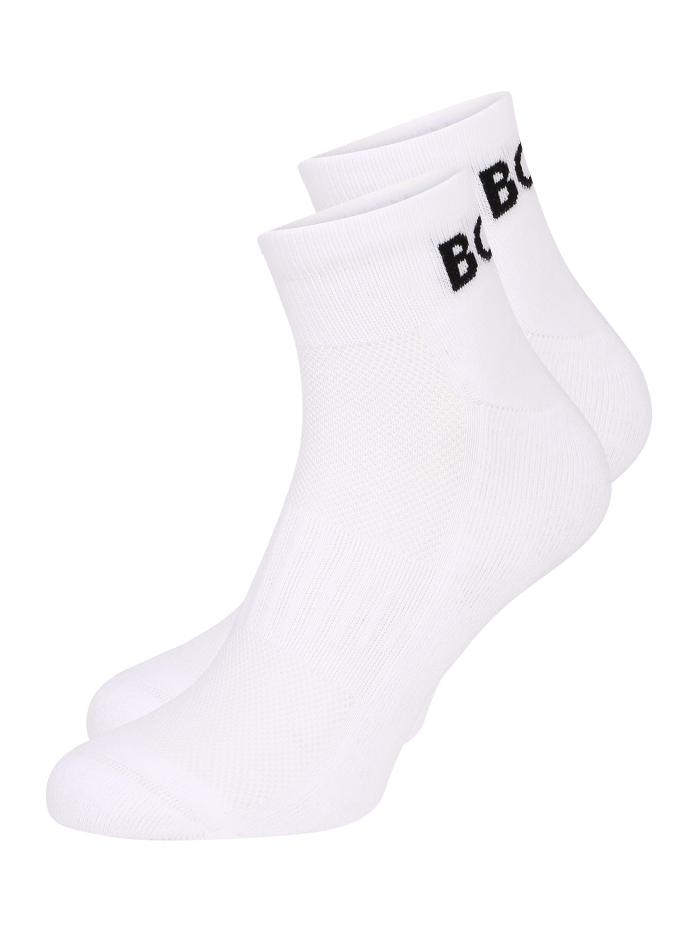 BOSS Къси чорапи черно / бяло