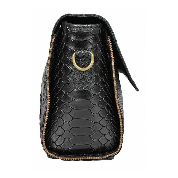 DELIS Дамска чанта Nita GT696, естествена кожа, черна