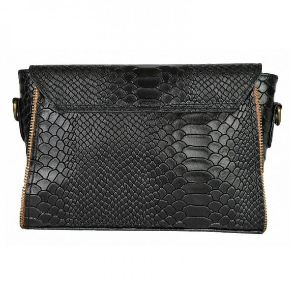 DELIS Дамска чанта Nita GT696, естествена кожа, черна