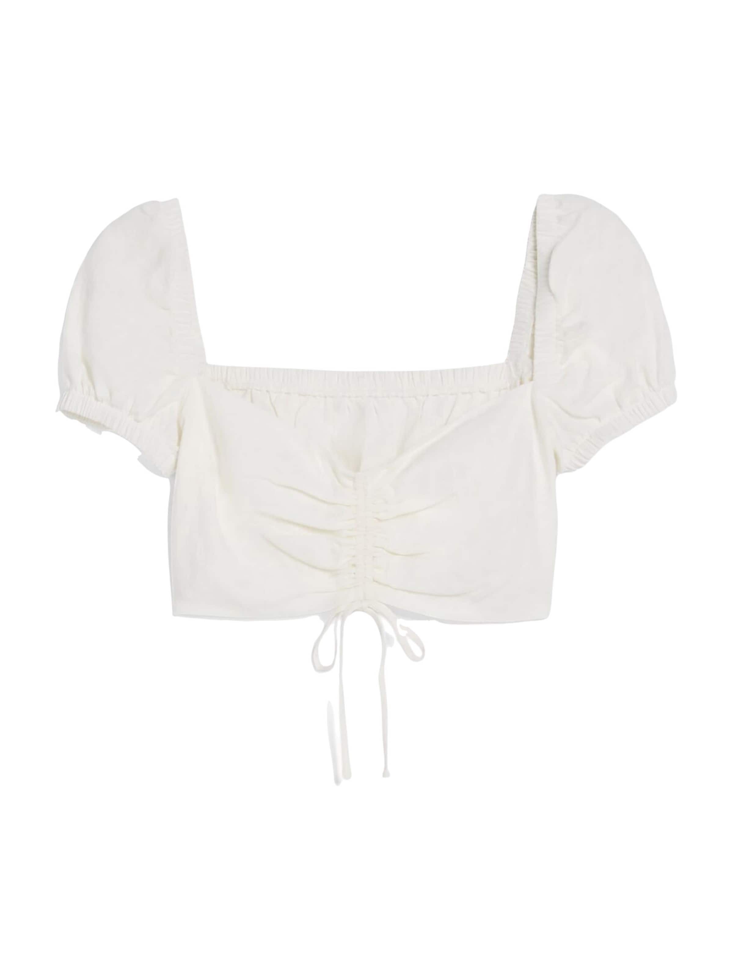 Bershka Блуза бяло