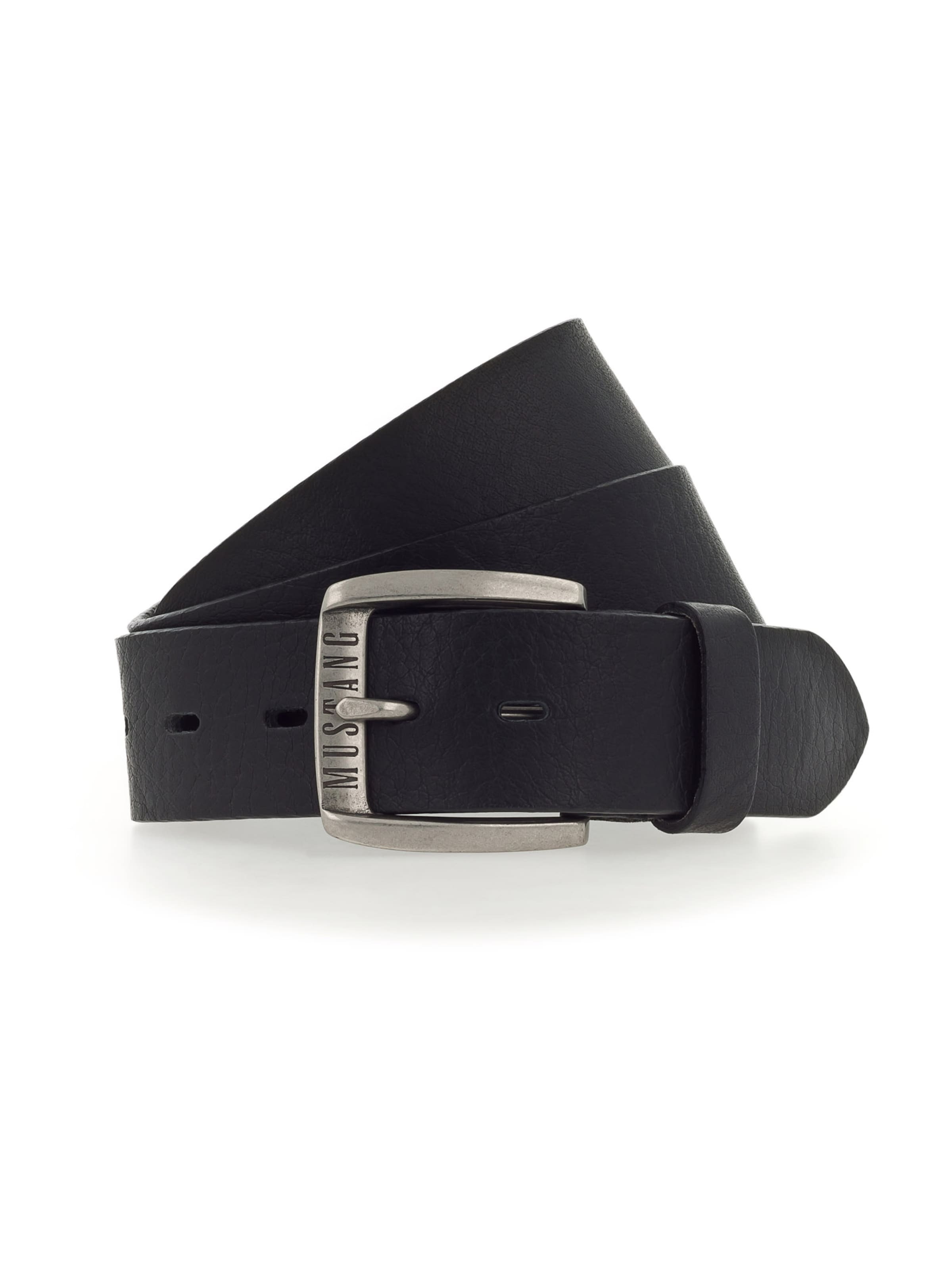 MUSTANG Колан черно / сребърно