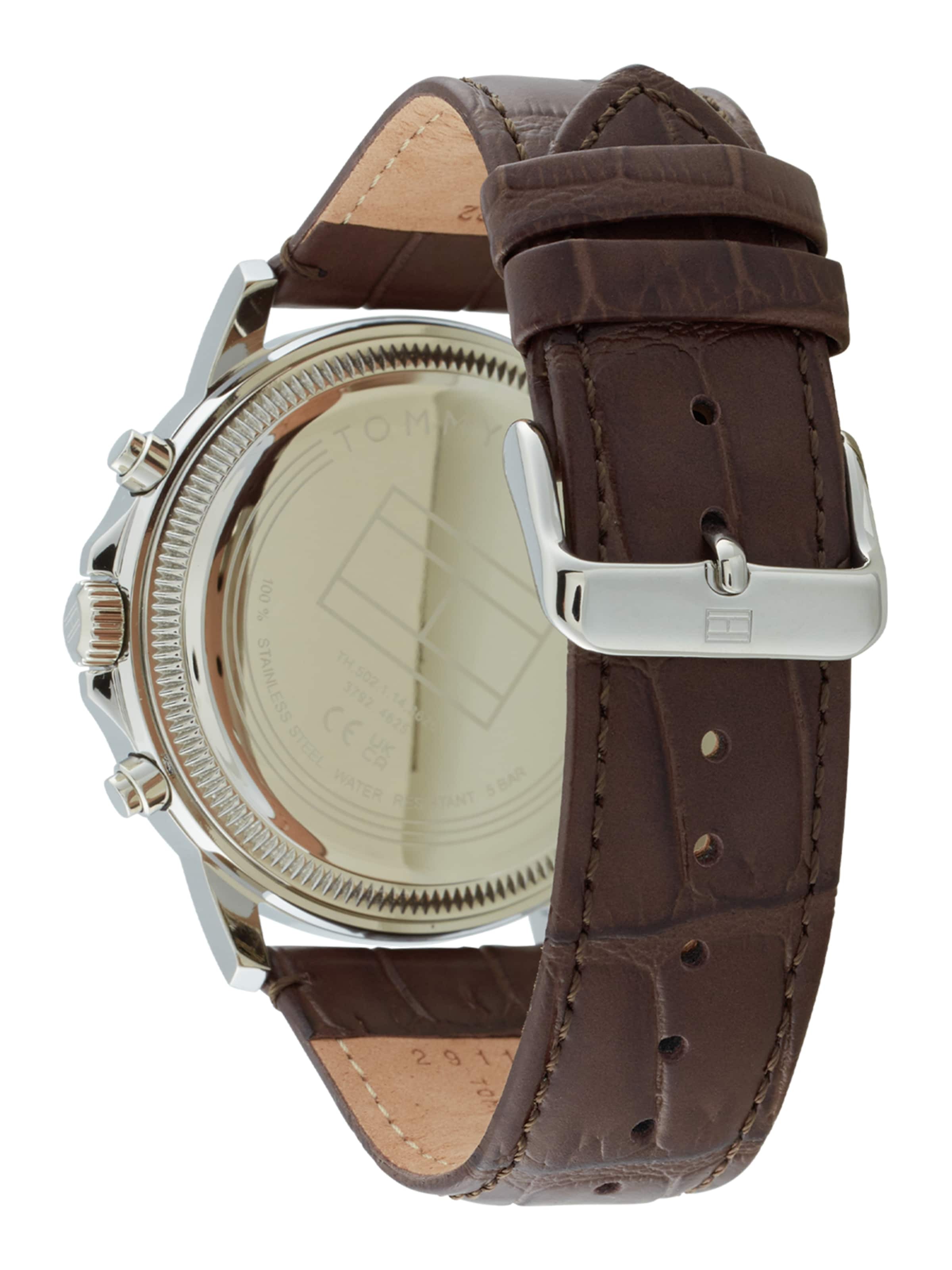 TOMMY HILFIGER Аналогов часовник 'STEWART' тъмносиньо / сребърно