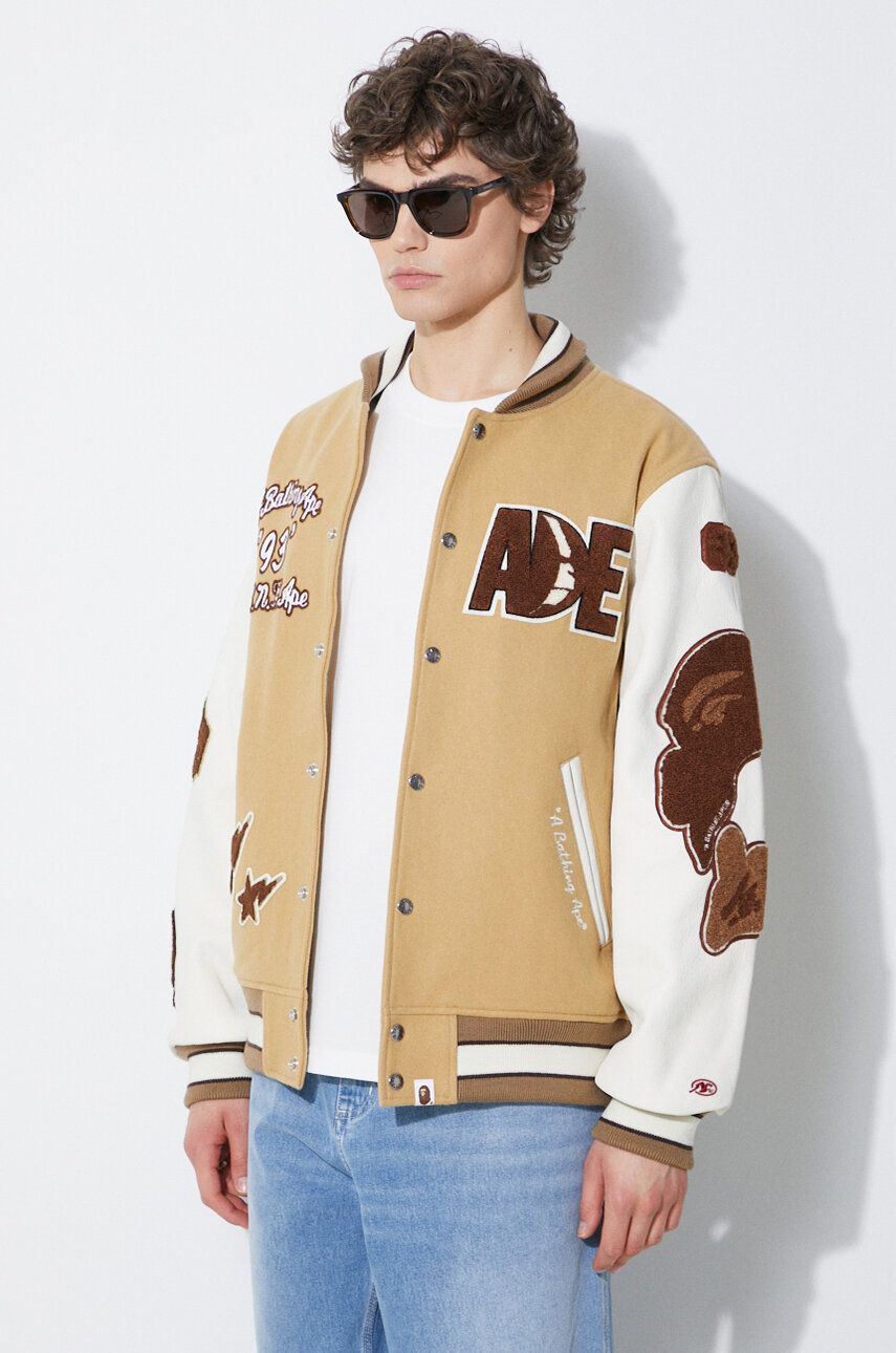 Вълнено яке бомбър A Bathing Ape Bape Multi Motif Varsity