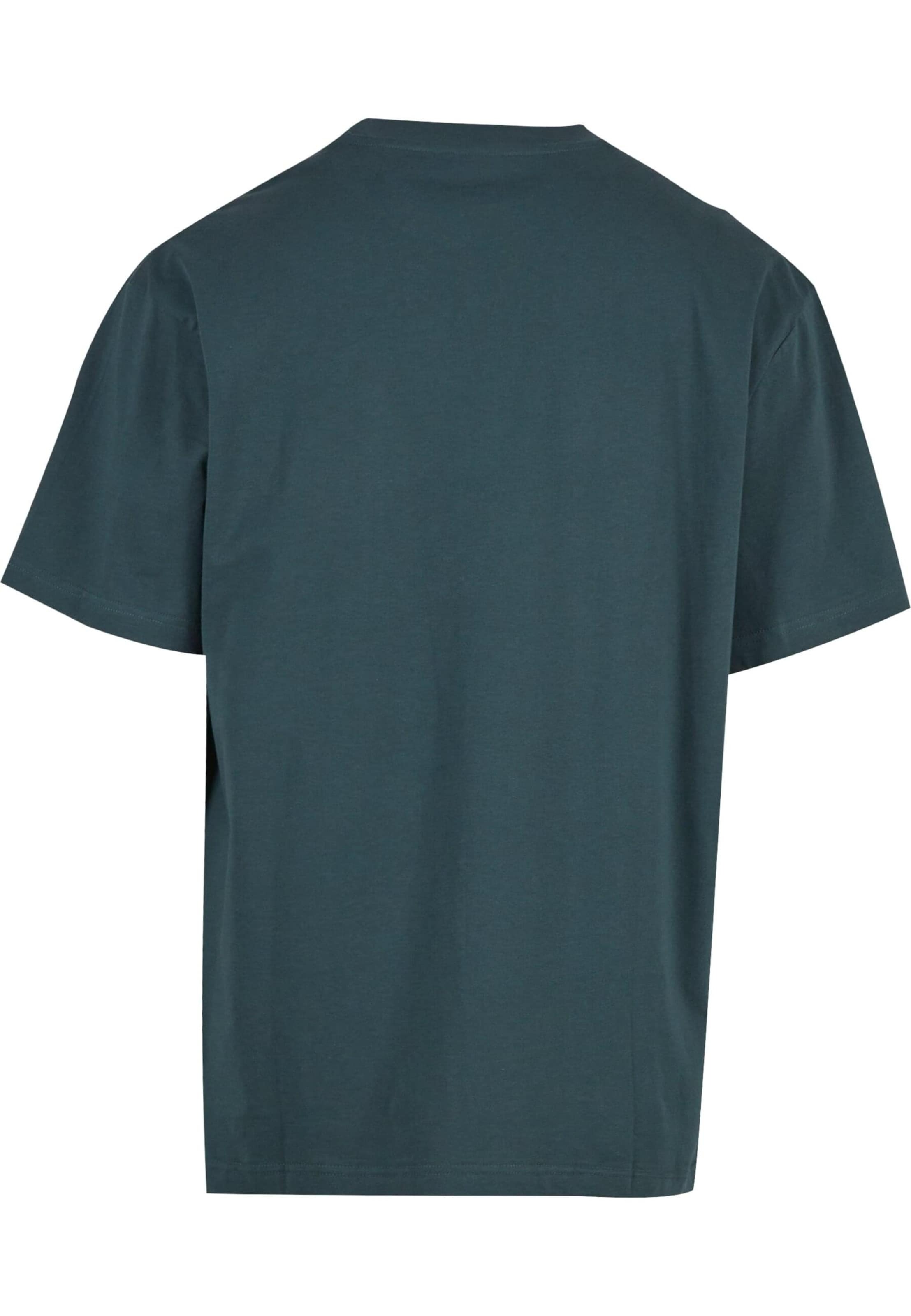 Urban Classics Тениска тъмнозелено / бяло