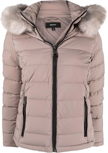 DKNY hooded puffer jacket - Grey - GLAMI.bg