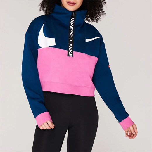 Nike pro get fit icon online clash fleece half zip jacket ladies