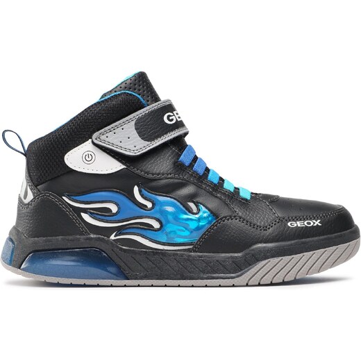 Sneakers Geox J Inek Boy J369CE 0BU11 C0035 DD Black/Lt Blue 