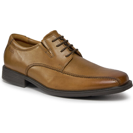 Обувки Clarks Tilden Walk 261300957 Dark Tan Leather 