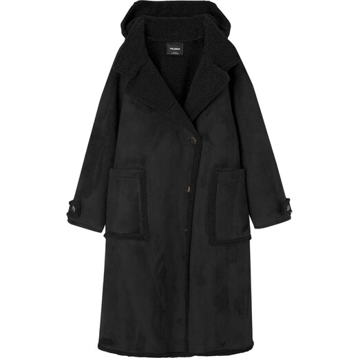 Pull&Bear Зимно палто черно - GLAMI.bg