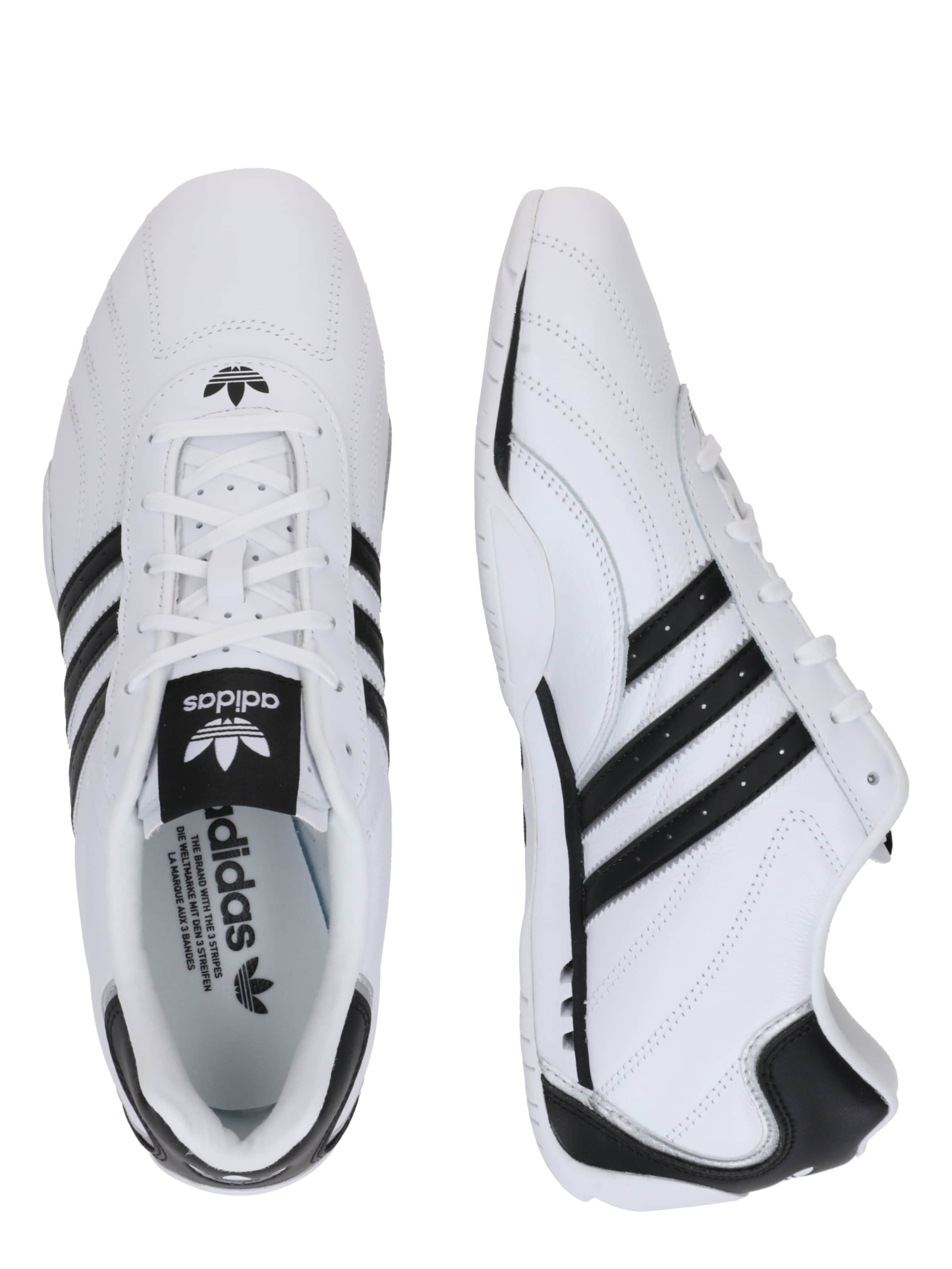 ADIDAS ORIGINALS Ниски маратонки 'ADIRACER' черно / бяло