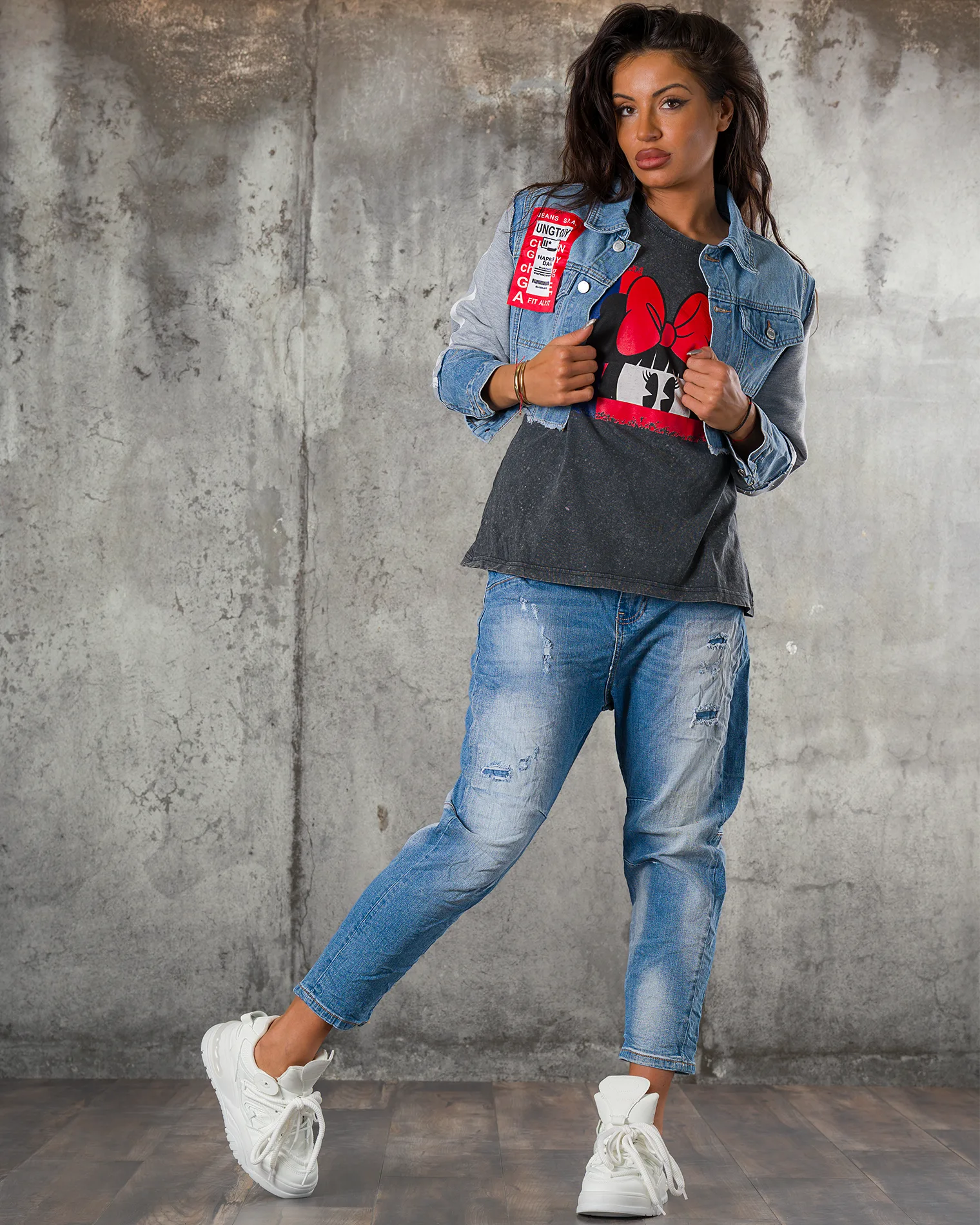 ExclusiveJeans Яке Do It For The Plot, Деним/Сив Цвят